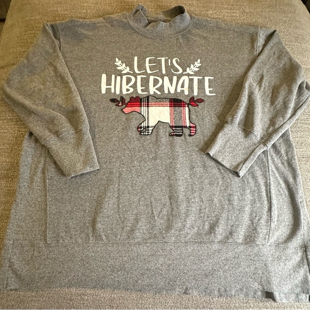 New women’s Maurice’s Gray Winter Long Sleeve Sweater Plus Size 1X